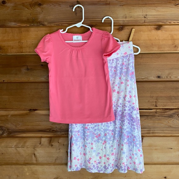 Hanna Andersson Top & Cherokee Maxi Skirt (Size 4)